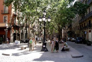 Straat El Born in Barcelona