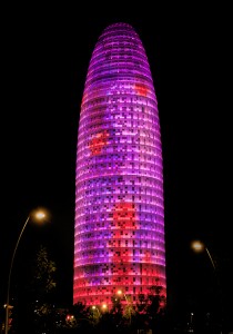 Spettacolo di luci Torre Agbar [Foto dal sito ufficiale di Agbar]