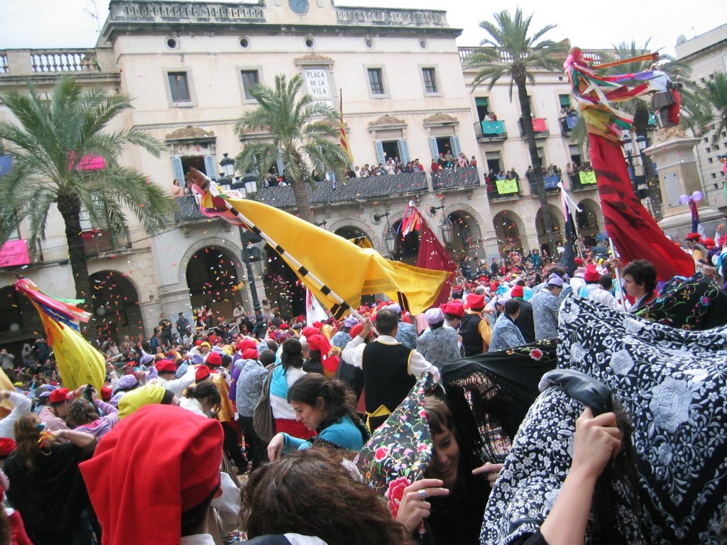 Guerra de Caramelos, Vilanova, Sitges Carnival