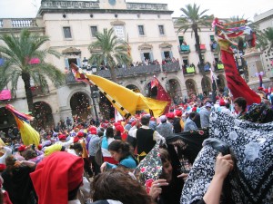 Guerra de Caramelos, Vilanova, Carnaval de Sitges