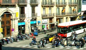 Уличная парковка в Барселоне
