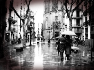 Pluie à Barcelone
