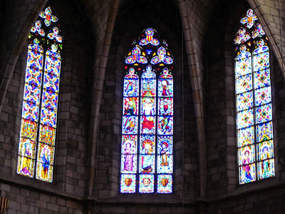 Stained glass Pedralbes Monastery, Barcelona