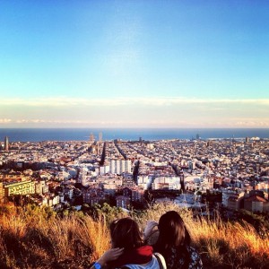 Uitzichten van Barcelona op De Carmel, Picknick in Barcelona