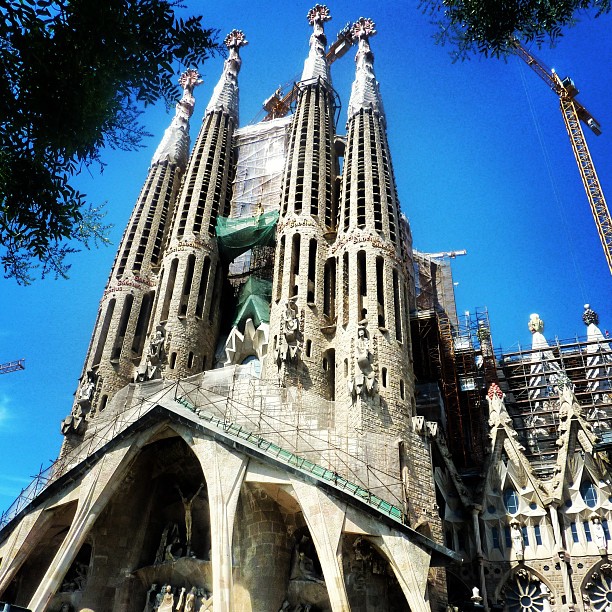 Sagrada Familia Barcelona Spain, Picnic in Barcelona