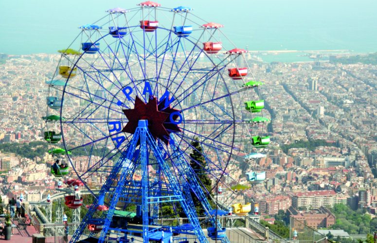 Kids in Barcelona Tibidabo Funfair