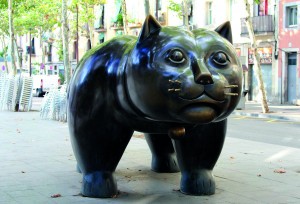 Barcelona Raval Cat Sculpture