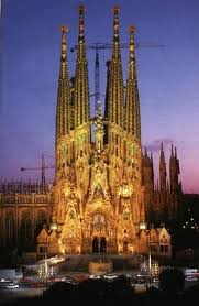 Sagrada Familia Barcellona di notte