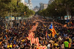 Catalonia Independence demonstration in Barcelona