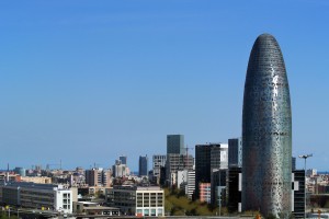 Agbar Tower in Sant Marti District Barcelona