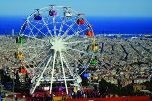 Tibidabo Amusement Part in Sarrià-Sant Gervasí District Barcelona