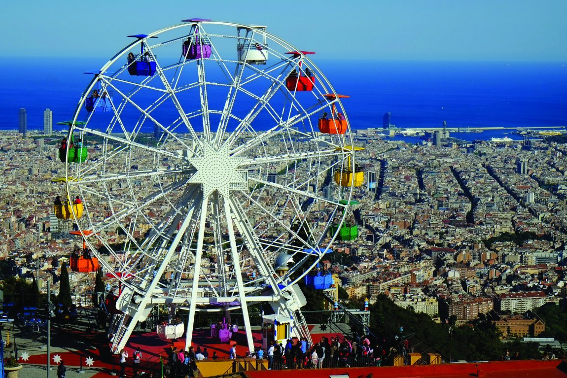 Tibidabo Park in Sarrià-Sant Gervasí District Barcelona