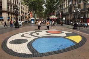 Kunstenaar Joan Miró La Rambla Barcelona
