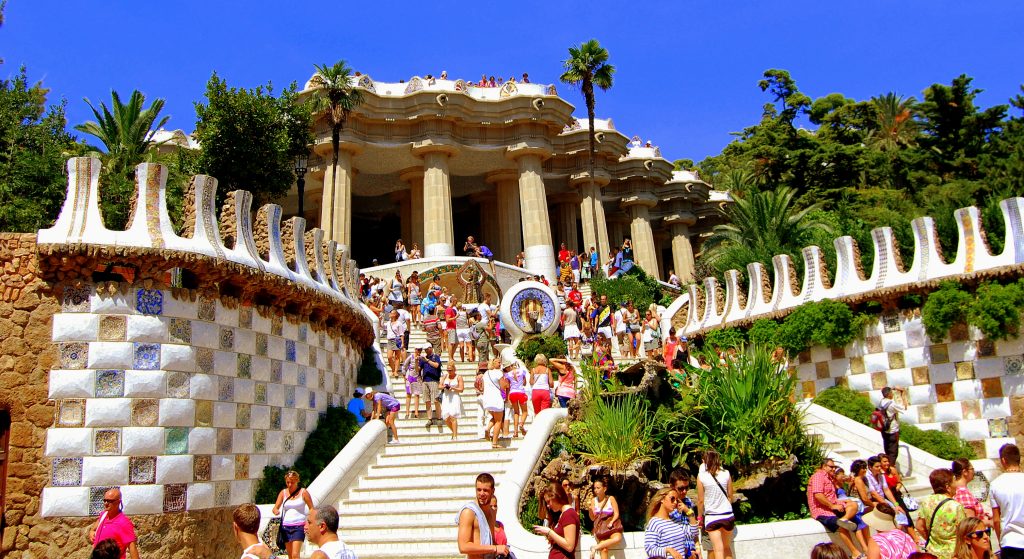 park guell views over barcelona