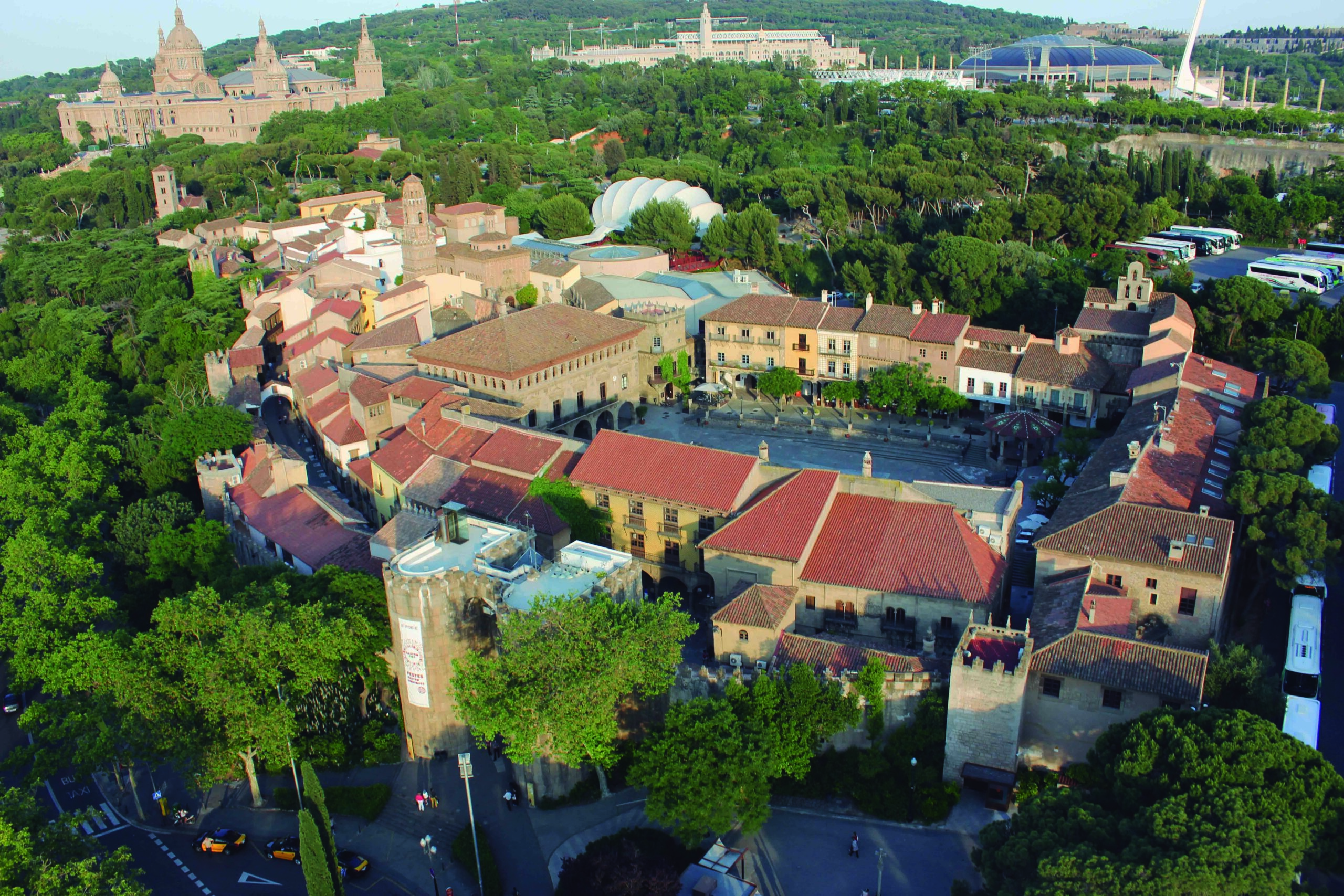 Poble Espanyol views in Barcelona