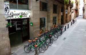 Groene fietsen Barcelona