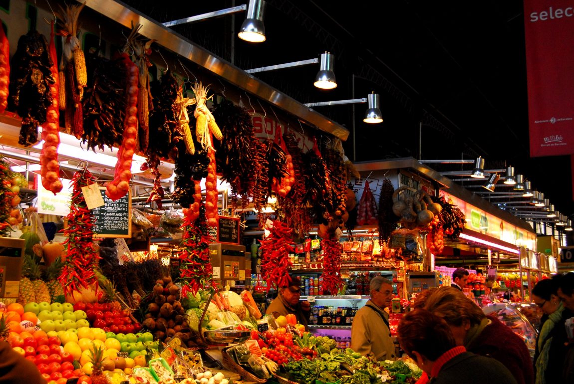 Le marché de La Boqueria, Las Ramblas