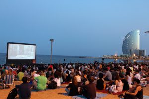 Barceloneta outdoor bioscoop
