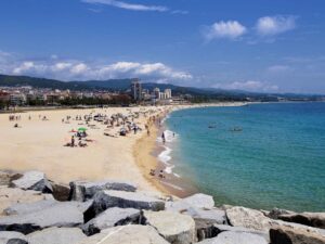 The coastline of Mataró