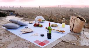 picnic with sunset Barcelona