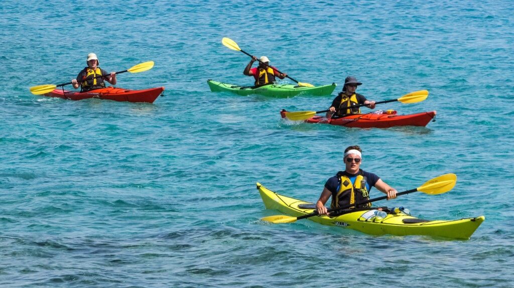 kayaking sea