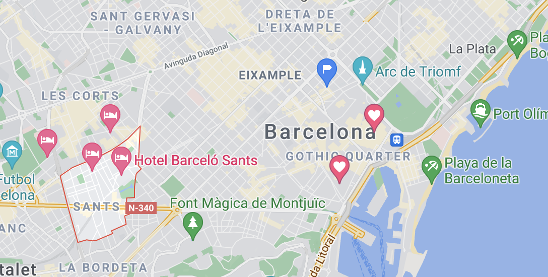 sants map