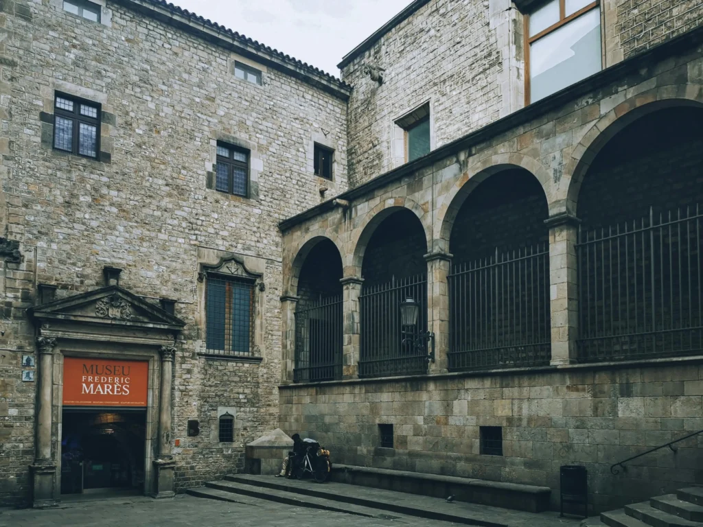 Entrance to the Frederic Marès Museum in the Gothic Quarter of Barcelona