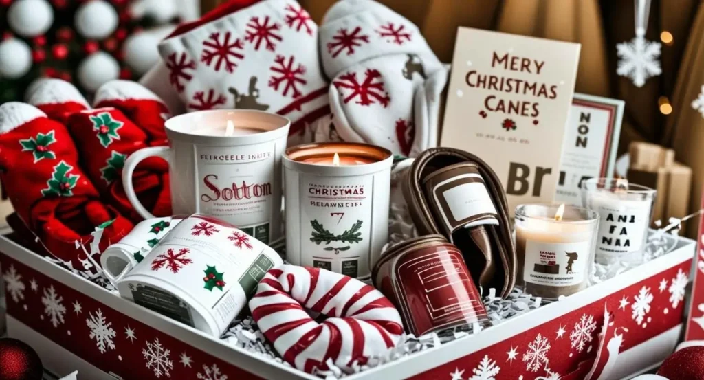 Cesta navideña cozy para regalar