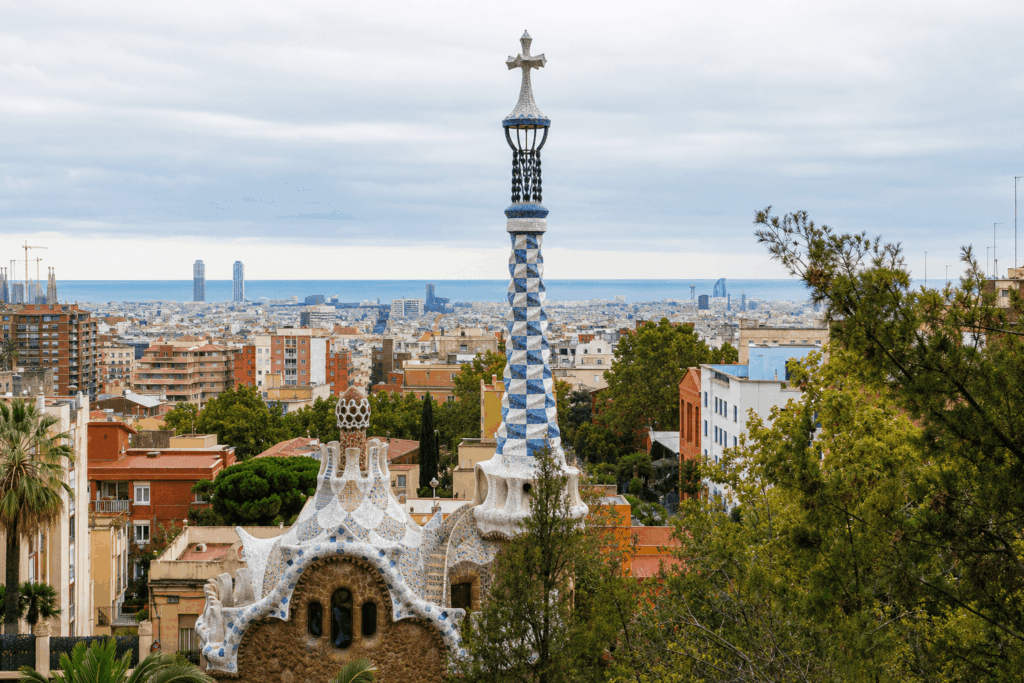 Views over Barcelona from Parc Guell