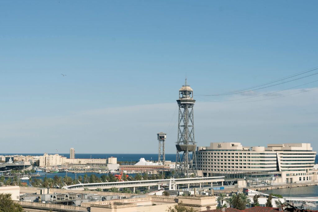 port vell cable car view