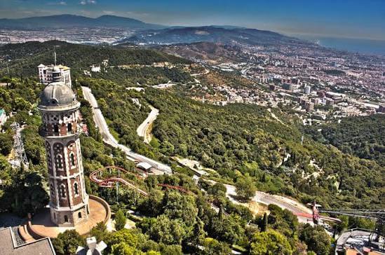Panoramic view from Tibidabo mountain.