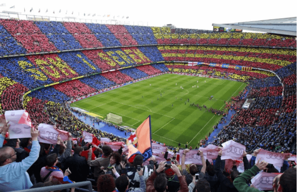 image of the Spotify Camp Nou in Barcelona, on an FC Barcelona match day
