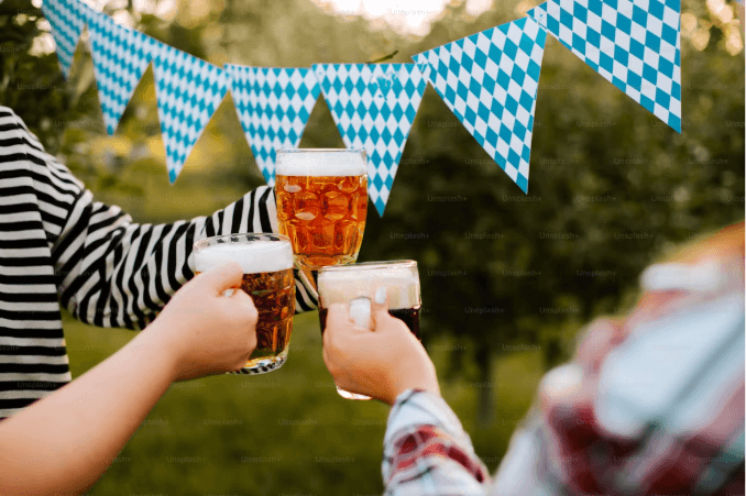 Oktoberfest image of beers
