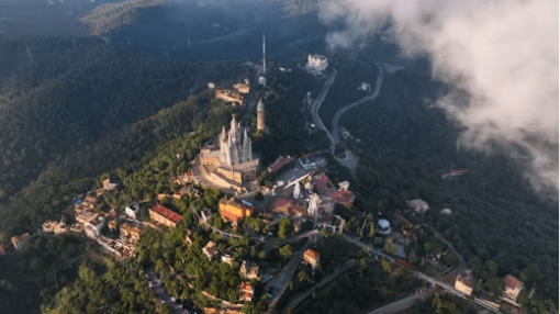 vue aérienne du Tibidabo