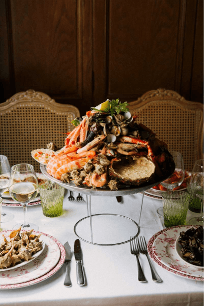 Fruits de mer au restaurant Botafumeiro
