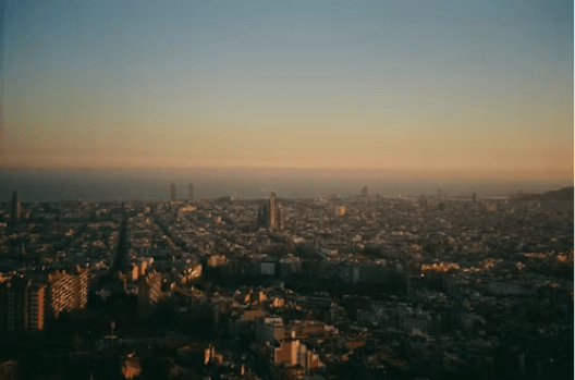 panoramic landscape of Barcelona